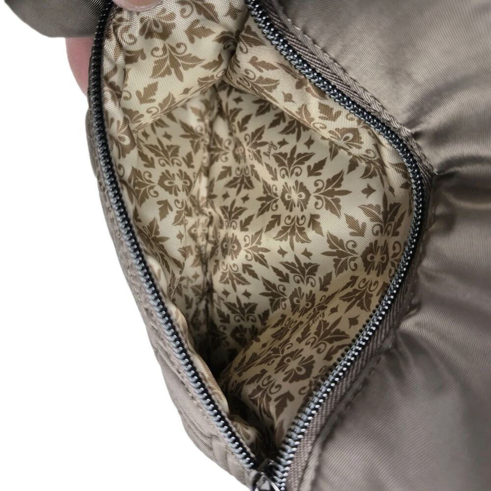 Lug Skipper Crossbody Bag RFID Quilted Purse Taupe Brn Adjustable Casual Travel - Picture 9 of 11